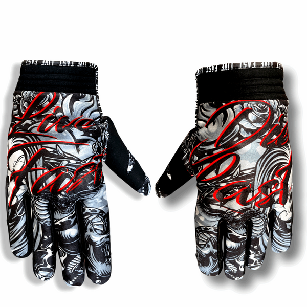 Live Fast Die Last Cholo Motorcycle Gloves - Live Fast Gear