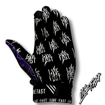 Purple Paisley Live Fast Mx Gloves & Bike Gloves