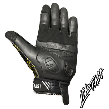 Black & Yellow Motorcycle Gloves