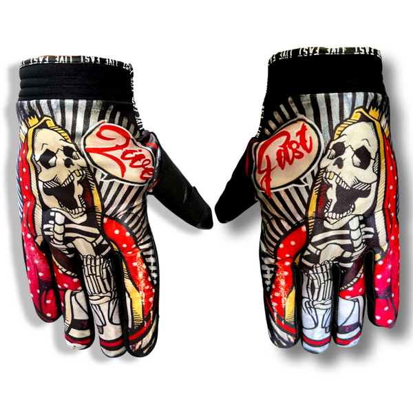 Pray To The Gods Motorcycle Gloves - Live Fast Gear