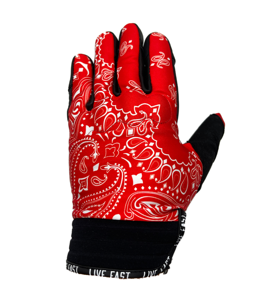 Red bike gloves online