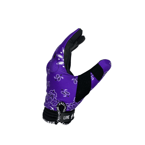 Purple Paisley Motorcycle Gloves - Live Fast Gear