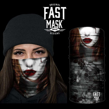 Female Vampire Face Mask * Now With Sewn Edges* - Fast Mask