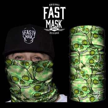 Green Skulls Face Mask - Fast Mask