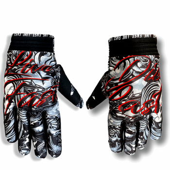Live Fast Die Last Cholo Motorcycle Gloves