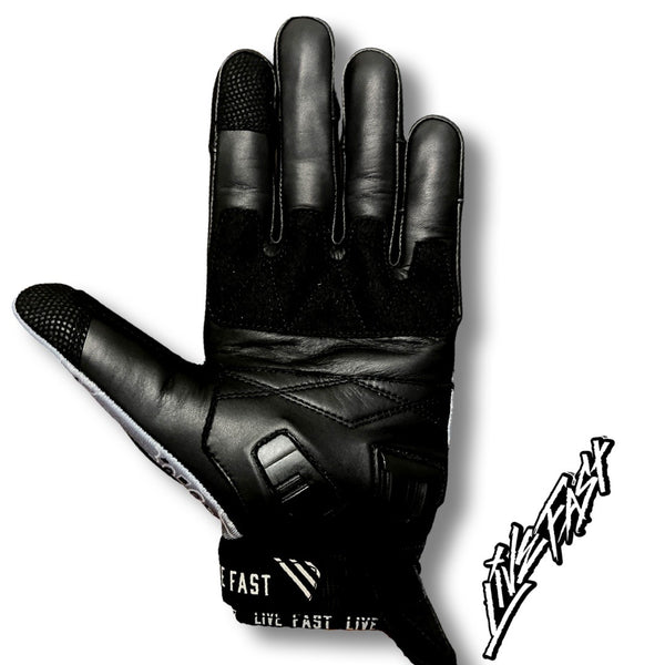 Fast Mask Black & Green Paisley Motorcycle Gloves - Touchscreen, Knuckle Protection, Kevlar Lined - View #8