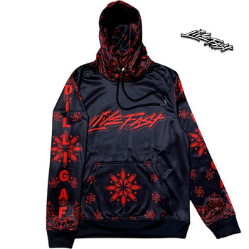 D.I.L.L.I.G.A.F. Black & Red Sweater