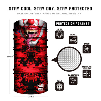 Killer Clown Face Mask *Now with Sewn Edges* - Fast Mask