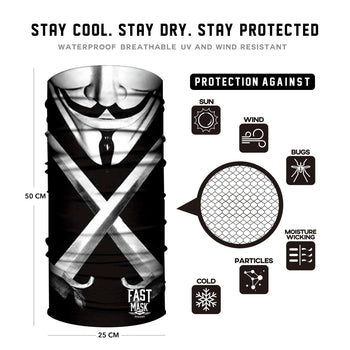 Anonymous Face Mask - *Now with Sewn Edges* - Fast Mask