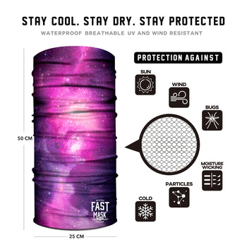 Cosmic Face Mask - * Now with Sewn Edges* - Fast Mask