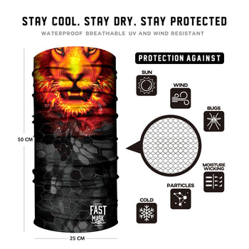 Fiery Lion Face Mask - Fast Mask