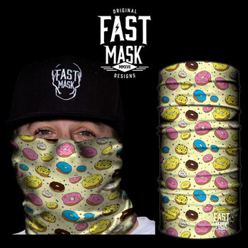 MMMM Donuts Fleece Face Mask - Fast Mask