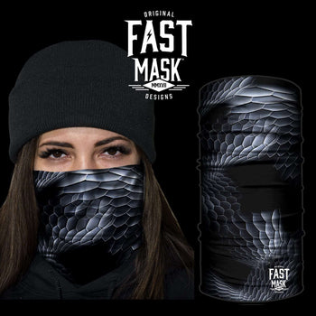 Black Serpent Skin Face Mask * Now With Sewn Edges* - Fast Mask