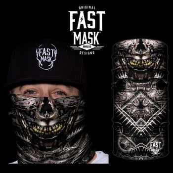 Cyborg Skull Fleece Face Mask - Fast Mask
