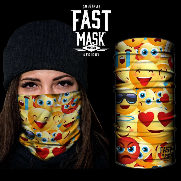 Emoji Face - Neck Gaiter *Now - with Sewn Edges* - Live Fast Gear