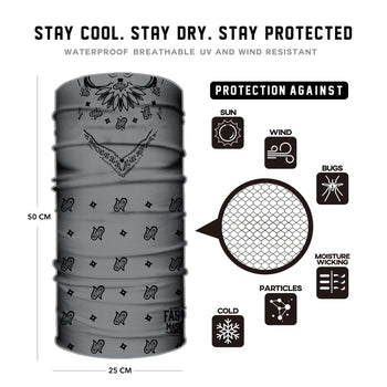 Grey bandana * Now With Sewn Edges*