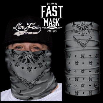 Grey bandana * Now With Sewn Edges*