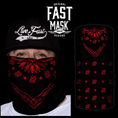 Black & Red Bandana Fast Mask | Fast Mask - Live Fast Gear