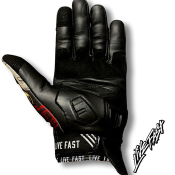 Live Fast, Cool Motorcycle gloves, Biker Apparel