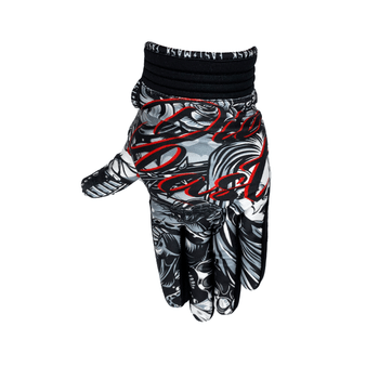 Live Fast Die Last Cholo Motocross Bike Gloves front