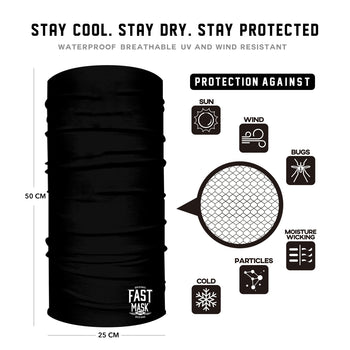 Plain Black Fastmask *Now with Sewn Edges* - Fast Mask