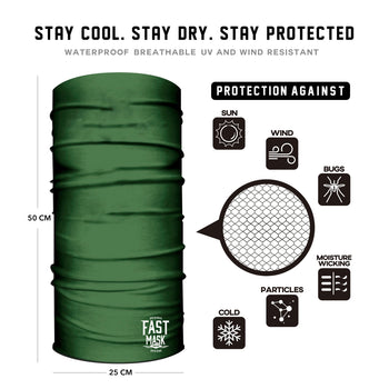 Plain Green Face mask - *Now with Sewn Edges* - Fast Mask