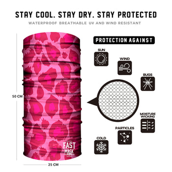 Pink Leopard Face Mask - Fast Mask