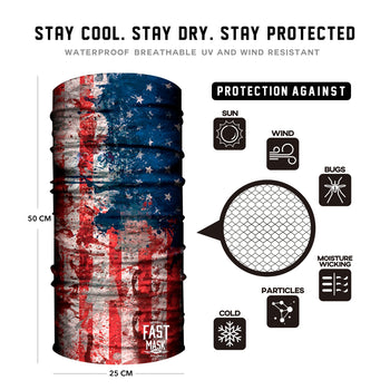 USA Hand Paint Face Mask - *Now With Sewn Edges* - Fast Mask