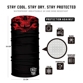 Red Skull N Wrenches  Face Mask - *Now with Sewn Edges* - Fast Mask