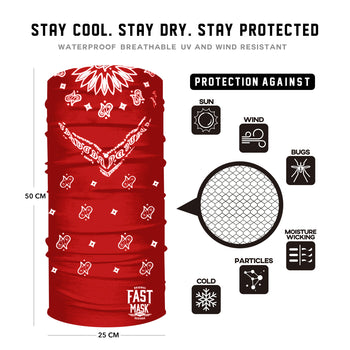 Red Bandana Fast Mask Face Mask - Fast Mask