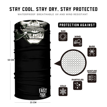 Piped Up Skull Face Mask * Now With Sewn Edges* - Fast Mask