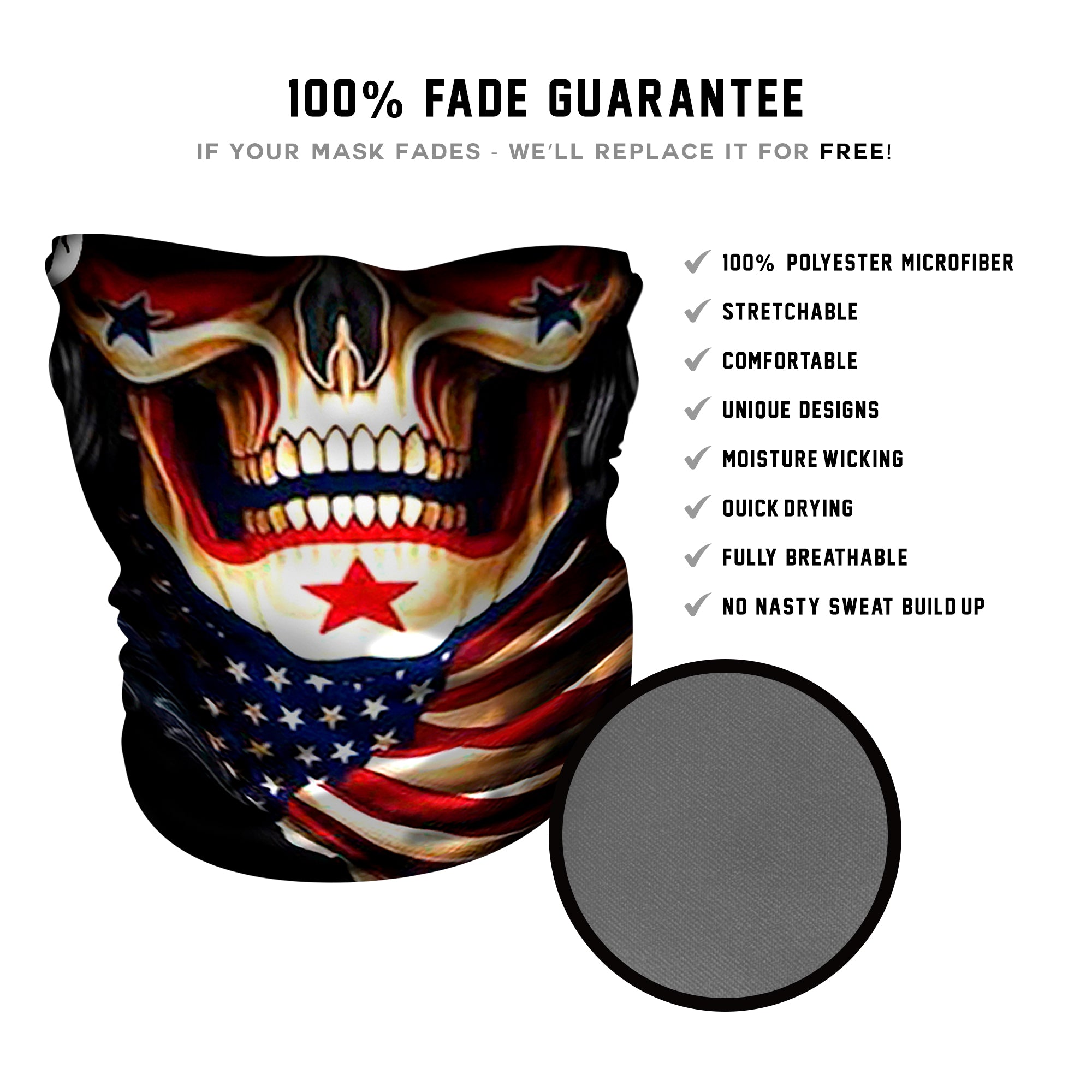 USA Skull N Bandana Face Mask | Fast Mask - Live Fast Gear