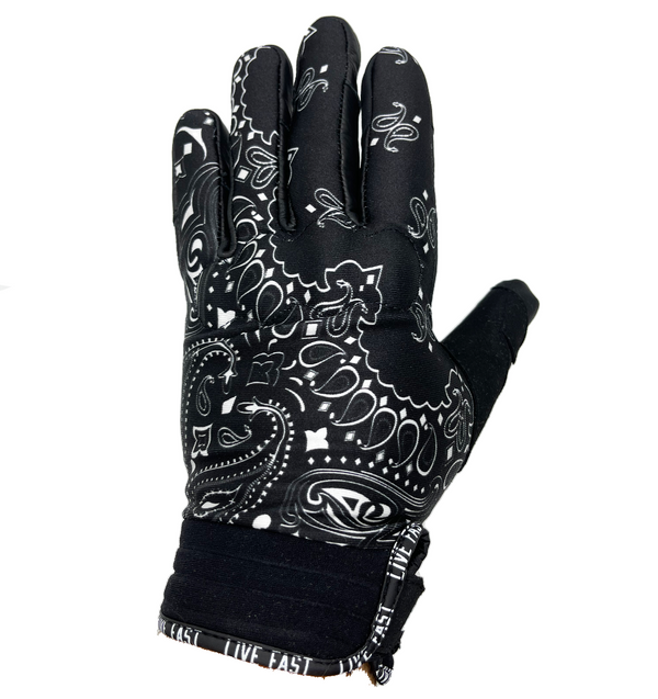 Black and online white motorcycle gloves