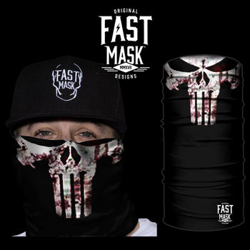 White Punisher Face Mask * Now With Sewn Edges * - Fast Mask