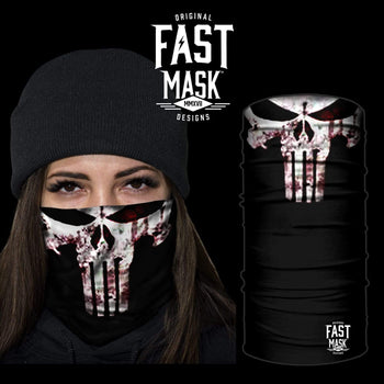 White Punisher  Fleece Face Mask - Fast Mask
