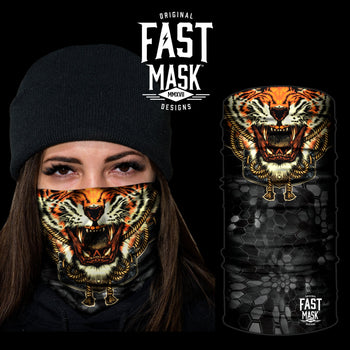 Roaring Tiger Fleece Face Mask - Fast Mask