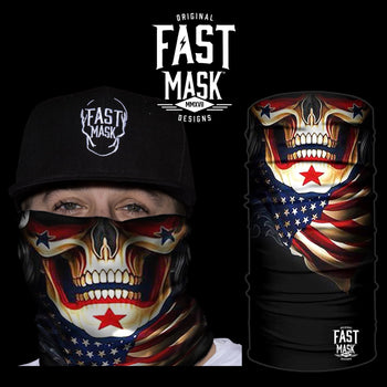 USA Skull N Bandana Face Mask - *Now with Sewn Edges* - Fast Mask