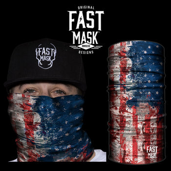 USA Hand Paint Face Mask - *Now With Sewn Edges* - Fast Mask