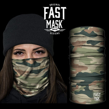 Woodland Camo Face Mask *Now with Sewn Edges* - Fast Mask