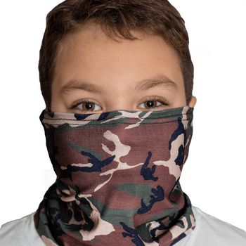 Jr. Woodland Camo Fast Mask * Now with Sewn Edges* - Fast Mask
