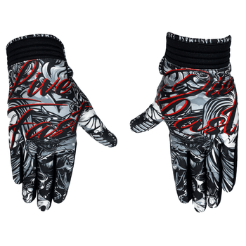 New Red x Black Louis Gloves with Strap - MX | MTB | Street